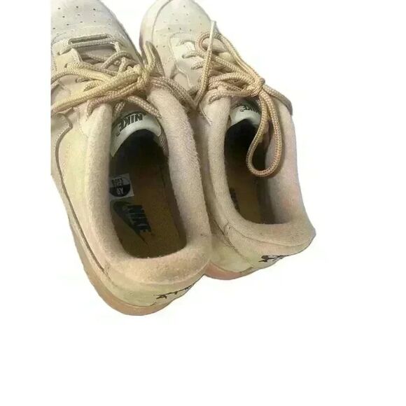Nike Air Force 1 Tan Suede Sneakers LaceUp Boys 6Y Womens 8 - Picture 11 of 14